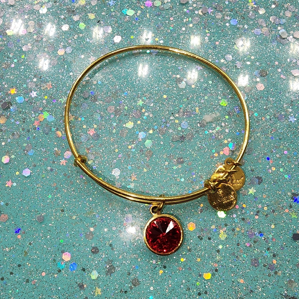 Alex and Ani Shiny Gold July Birthstone Bangle